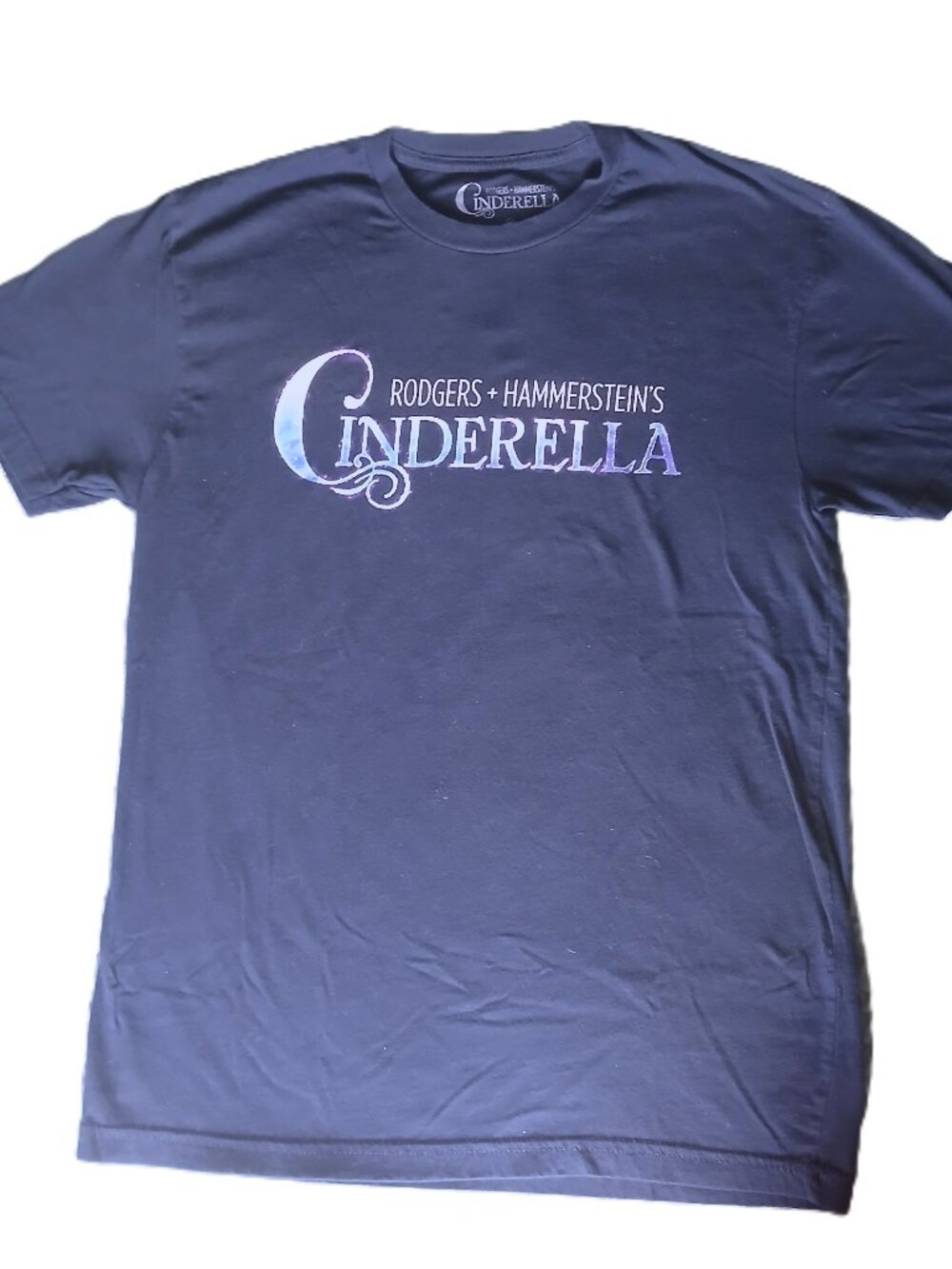 Cinderella Rogers & Hammerstein Musical Tour T-Shirt M Navy Blue